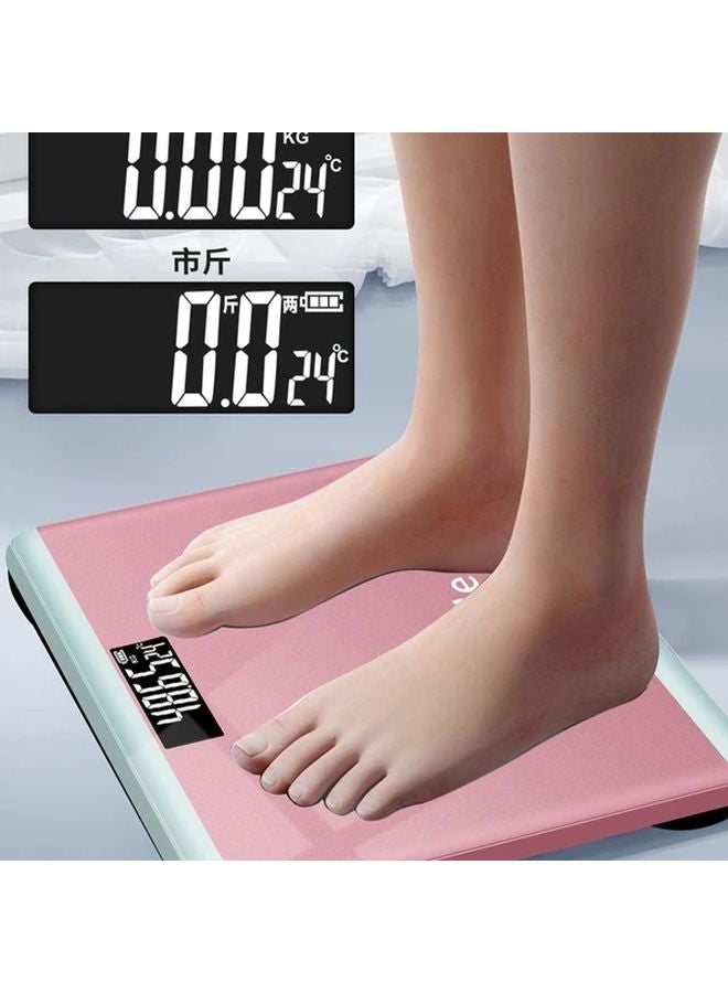 ميزان جسم وردي بزجاج سميك متين لوزن آمن وموثوق - Image 4